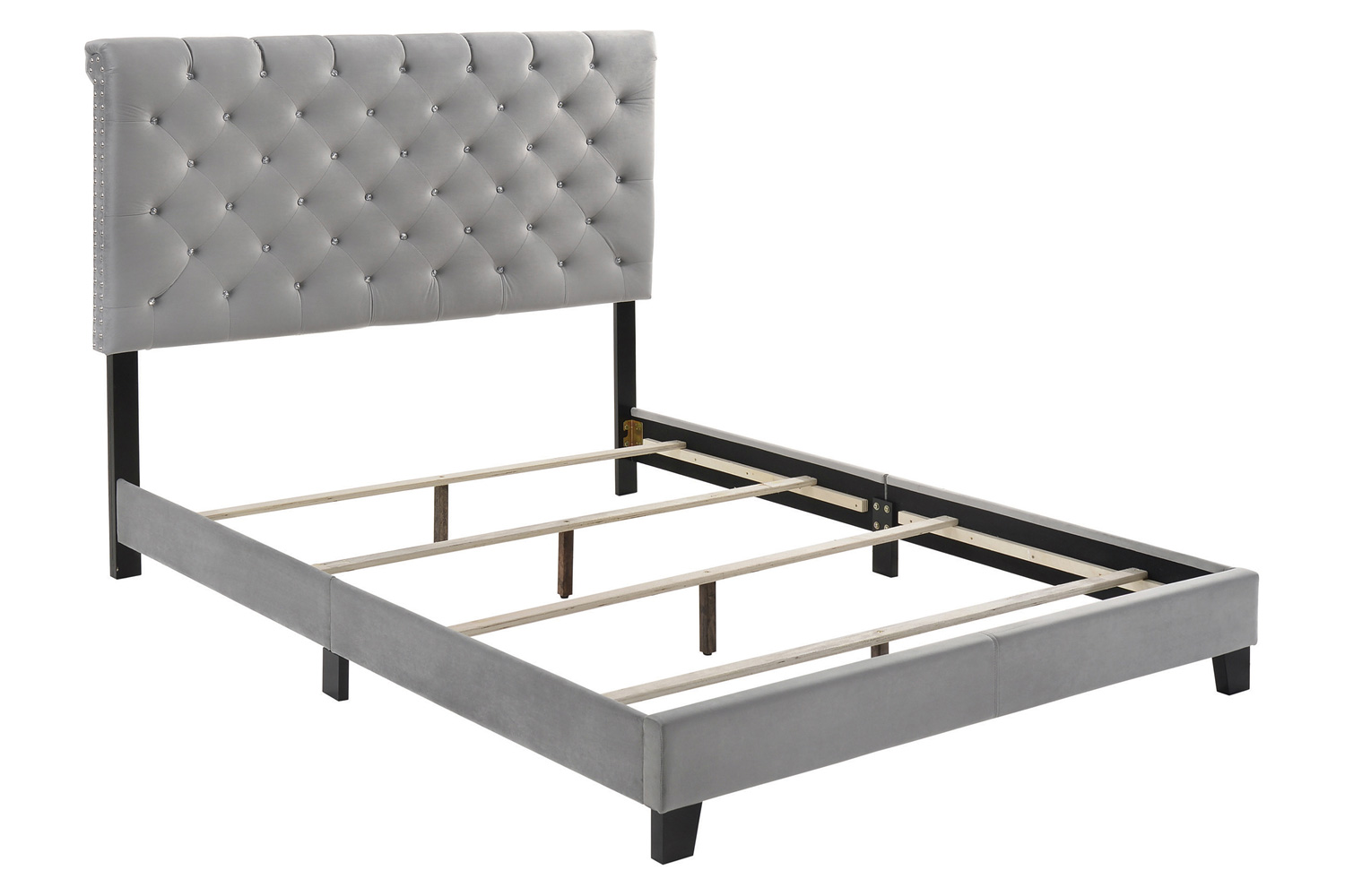 Coaster™ Warner Eastern King Upholstered Bed - Gray