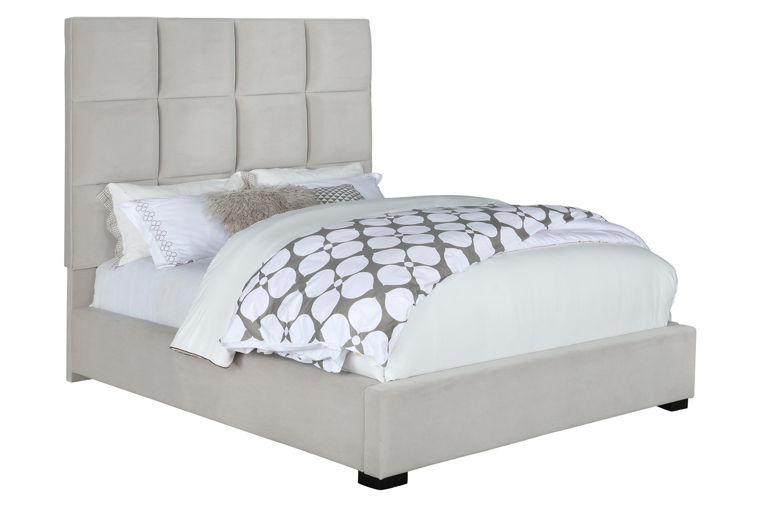 Coaster - Panes Eastern King Tufted Upholstered Panel Bed