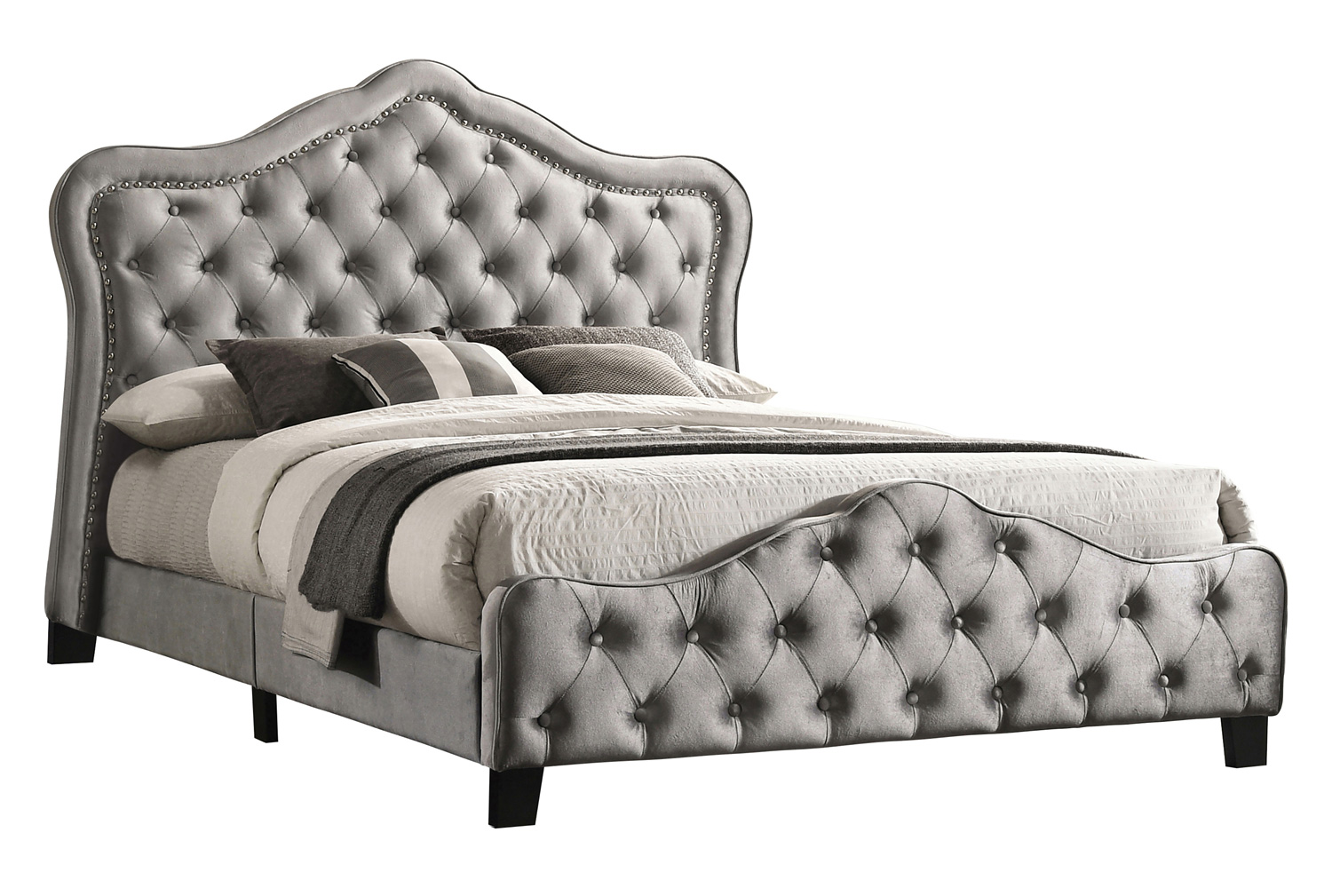 Coaster - Bella Upholstered Tufted Panel Eastern King Bed