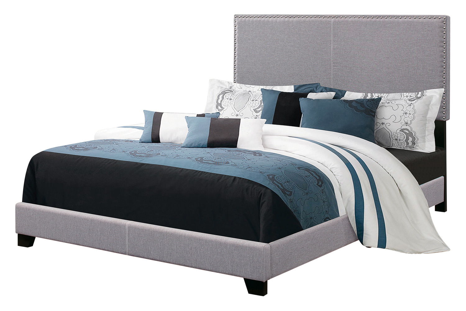 Coaster - Boyd Full Upholstered Bed with Nailhead Trim