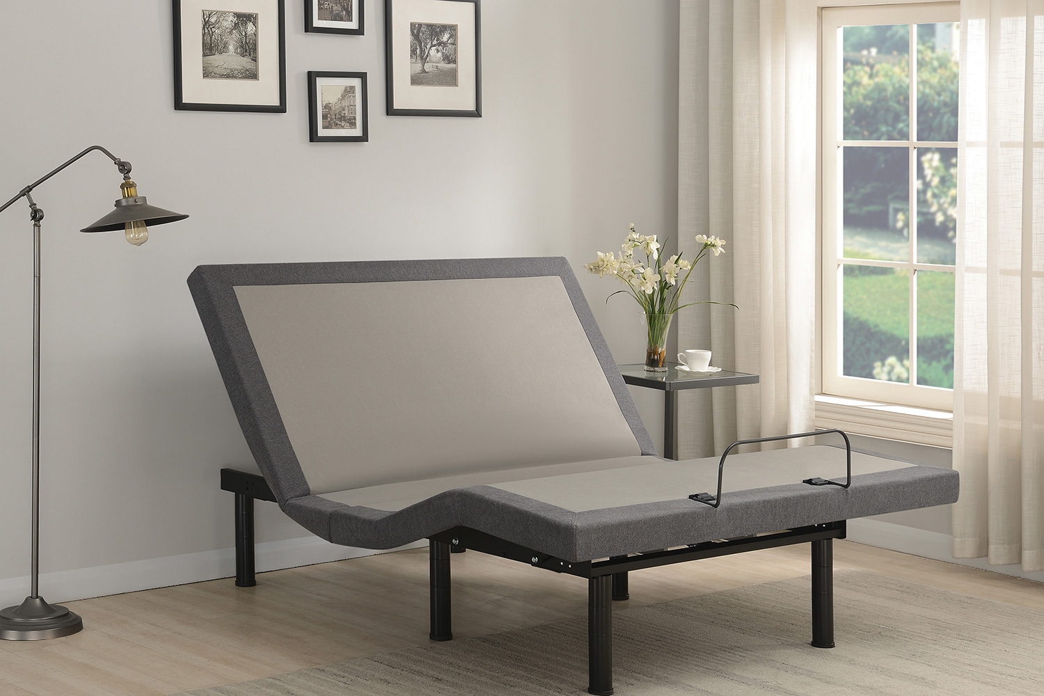 Coaster Clara Eastern King Adjustable Bed Base - Gray/Black