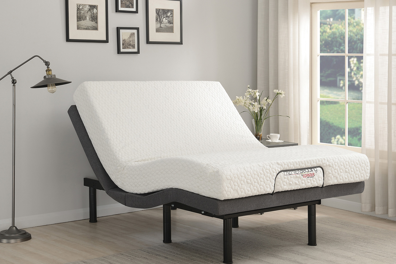 Coaster Clara Eastern King Adjustable Bed Base - Gray/Black