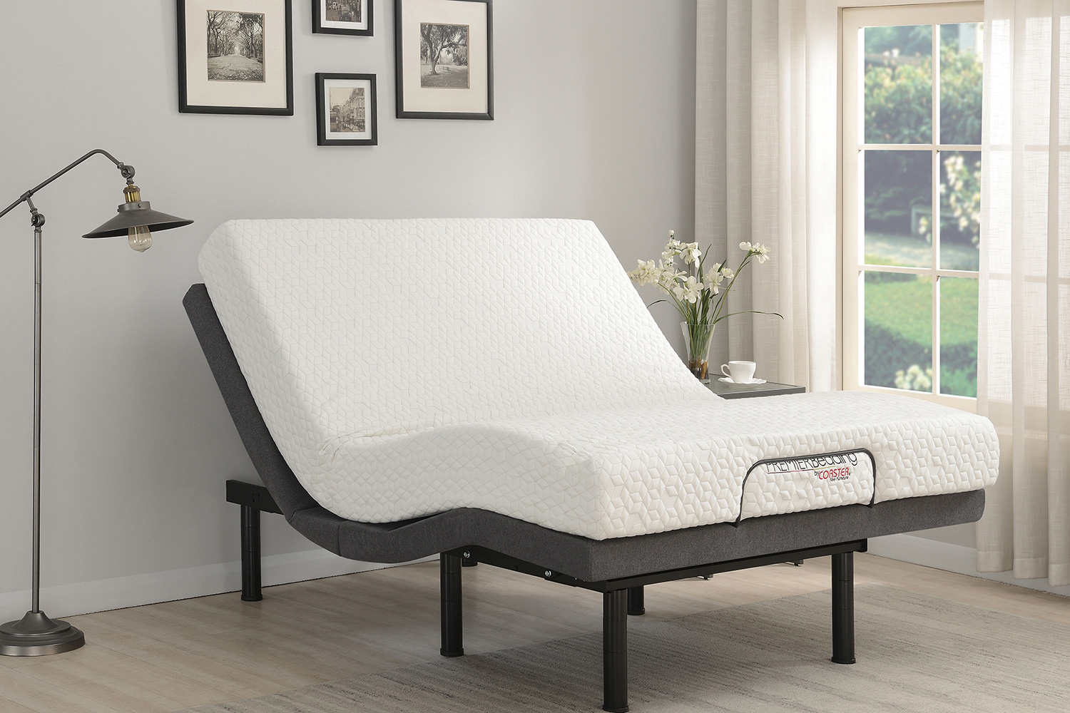 Coaster Clara Queen Adjustable Bed Base - Gray/Black