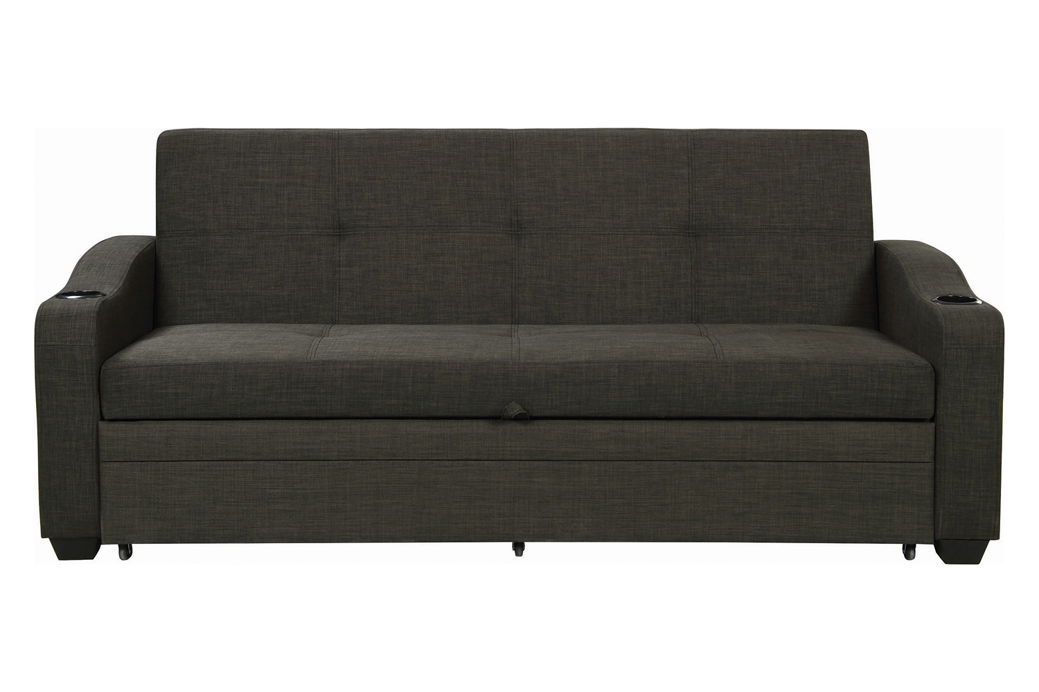 Coaster - Miller Upholstered Sleeper Sofa Bed in Charcoal Gray