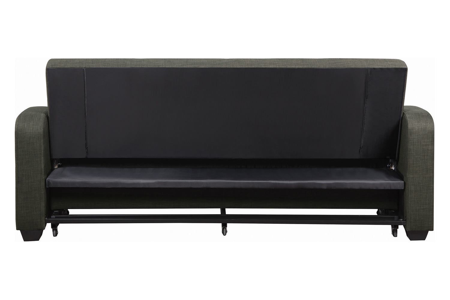 Coaster - Miller Upholstered Sleeper Sofa Bed in Charcoal Gray