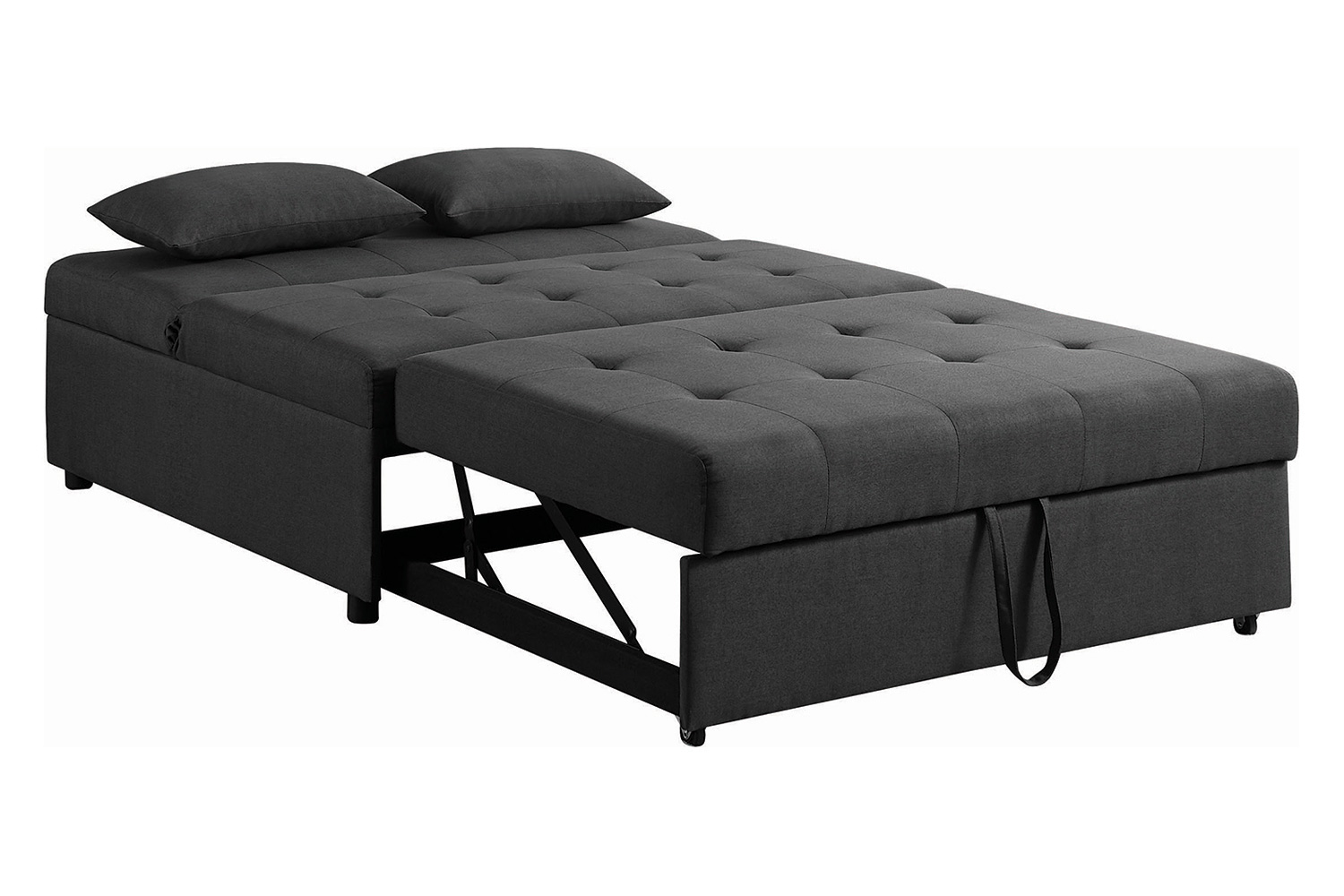 Coaster - Lance Tufted Upholstered Sleeper Sofa Bed in Gray