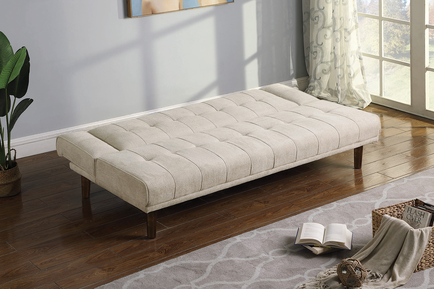 Coaster - Joan Upholstered Sofa Bed in Beige