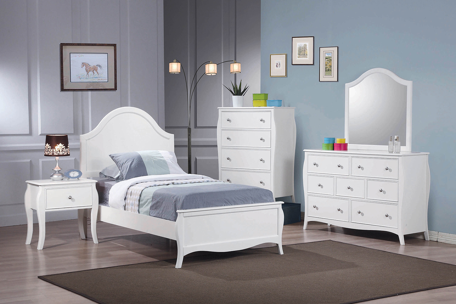 Coaster Dominique Twin Panel Bed - White