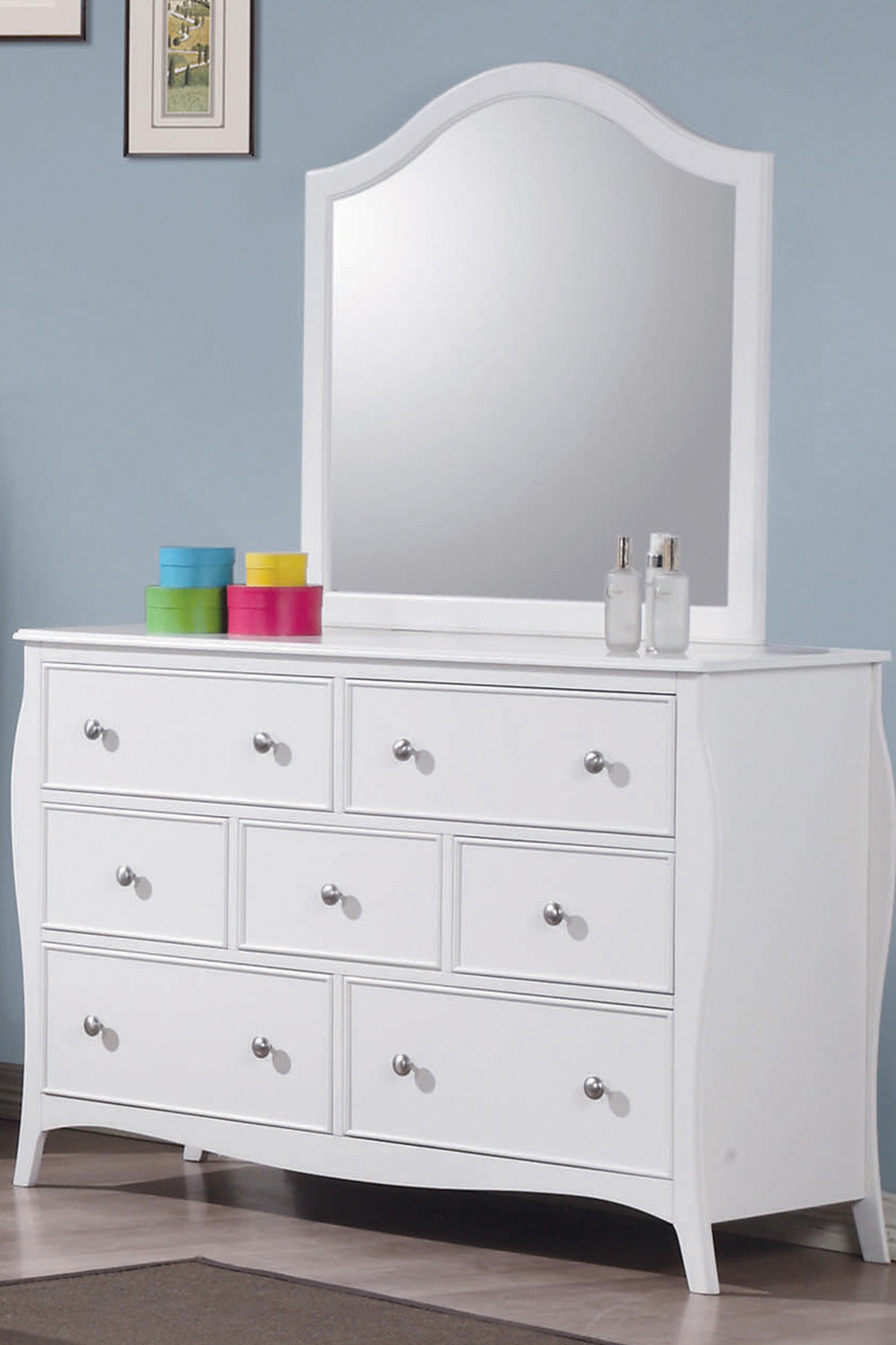 Coaster - Dominique Dresser Mirror in White