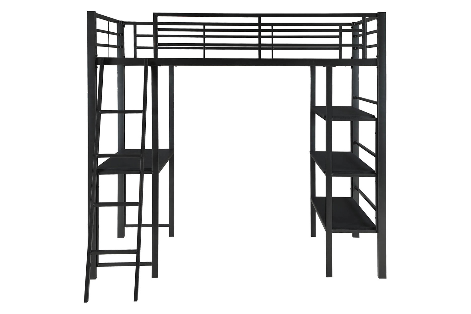 Coaster Hadley Twin Workstation Loft Bed - Gunmetal