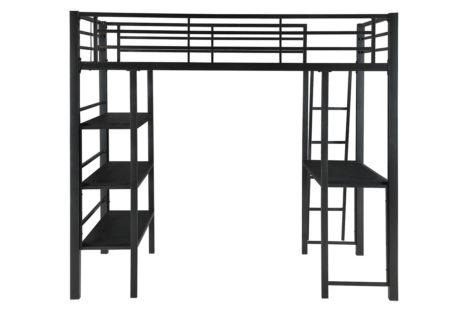 Coaster Hadley Twin Workstation Loft Bed - Gunmetal