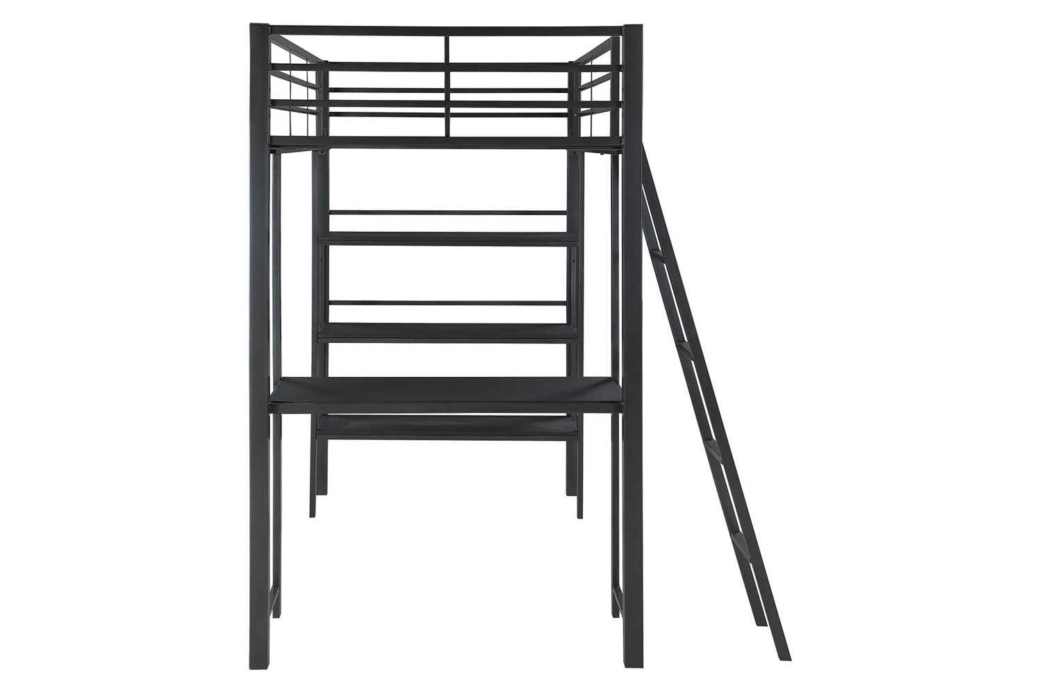 Coaster Hadley Twin Workstation Loft Bed - Gunmetal