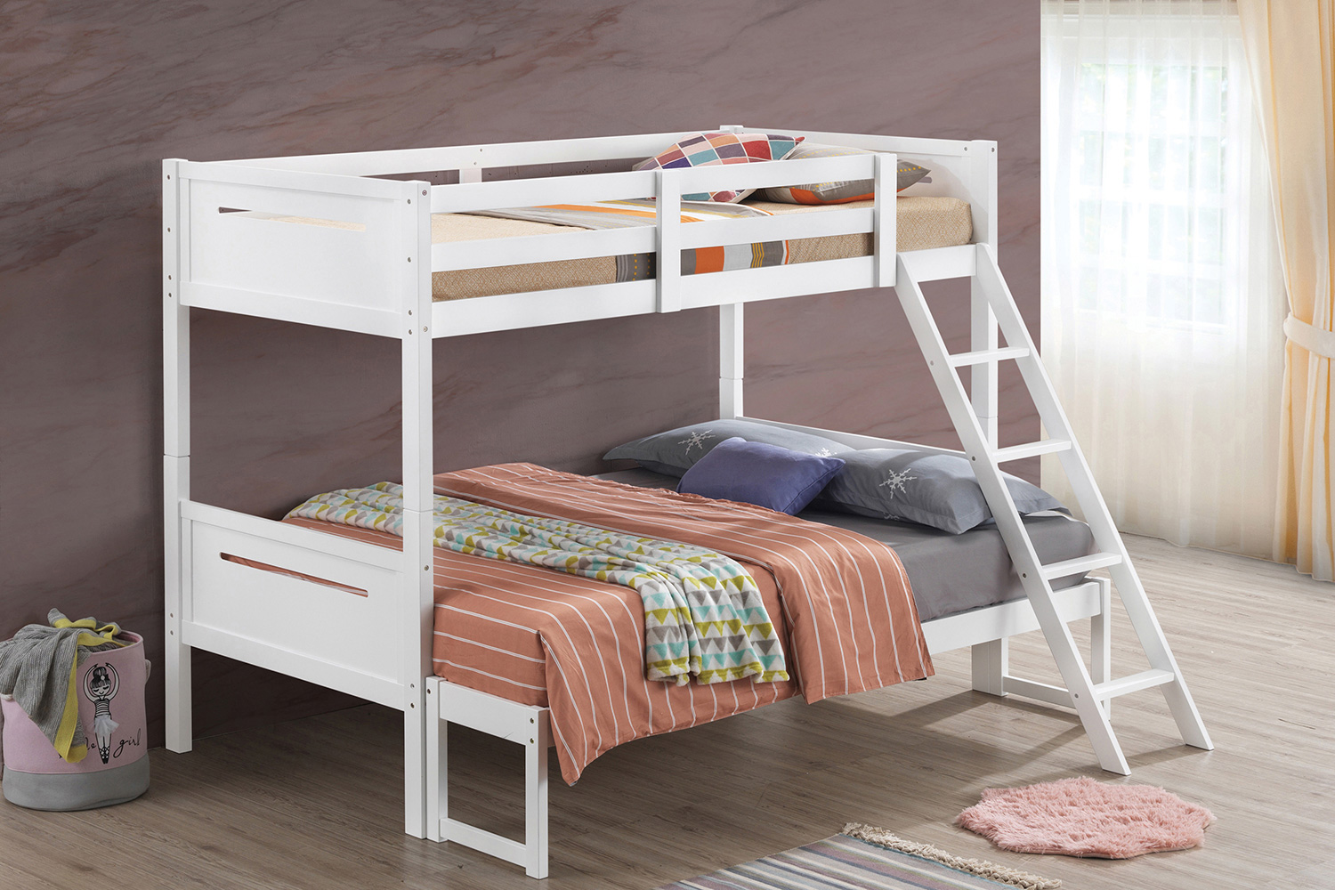 Coaster Littleton Twin/Full Bunk Bed - White