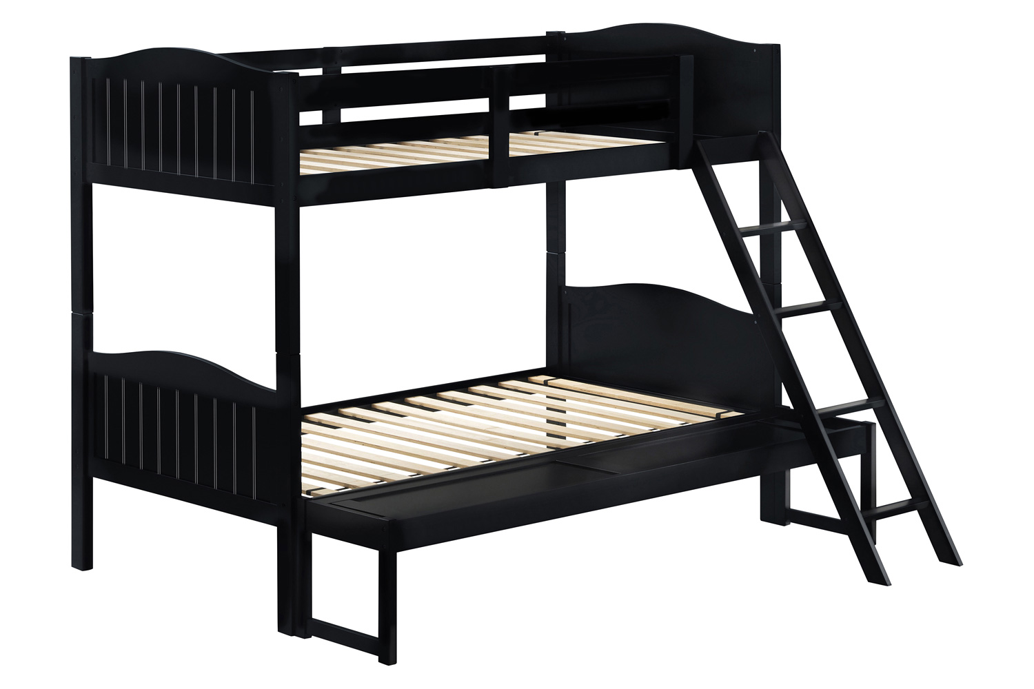 Coaster Littleton Twin/Full Bunk Bed with Ladder - Black