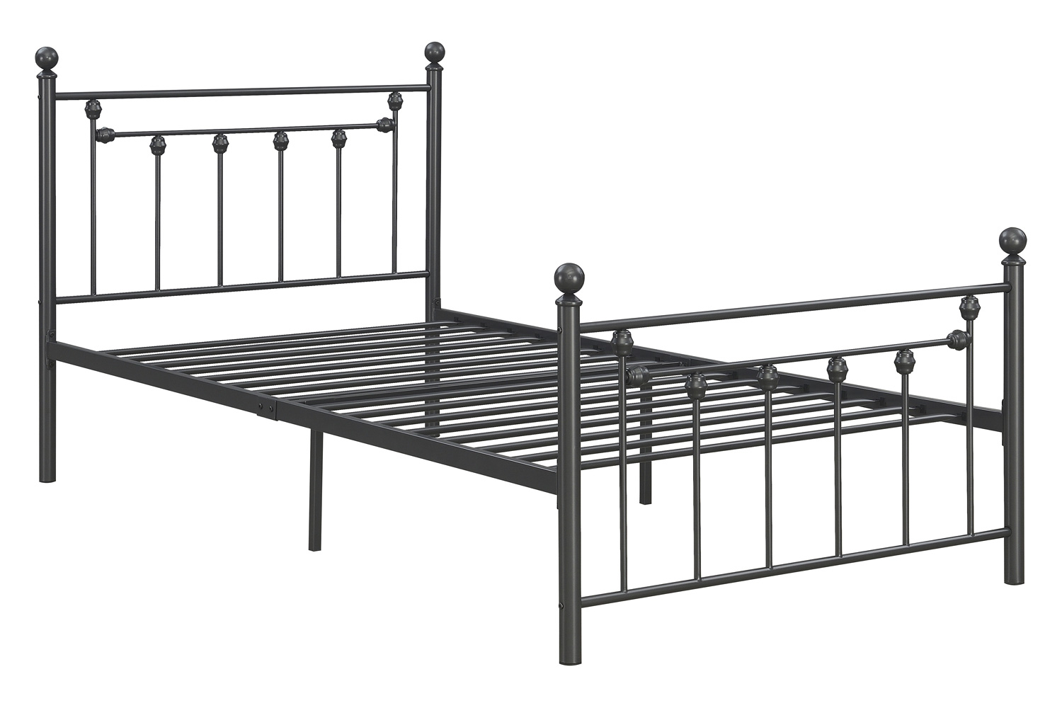 Coaster Canon Metal Slatted Headboard Platform Twin Bed - Gunmetal