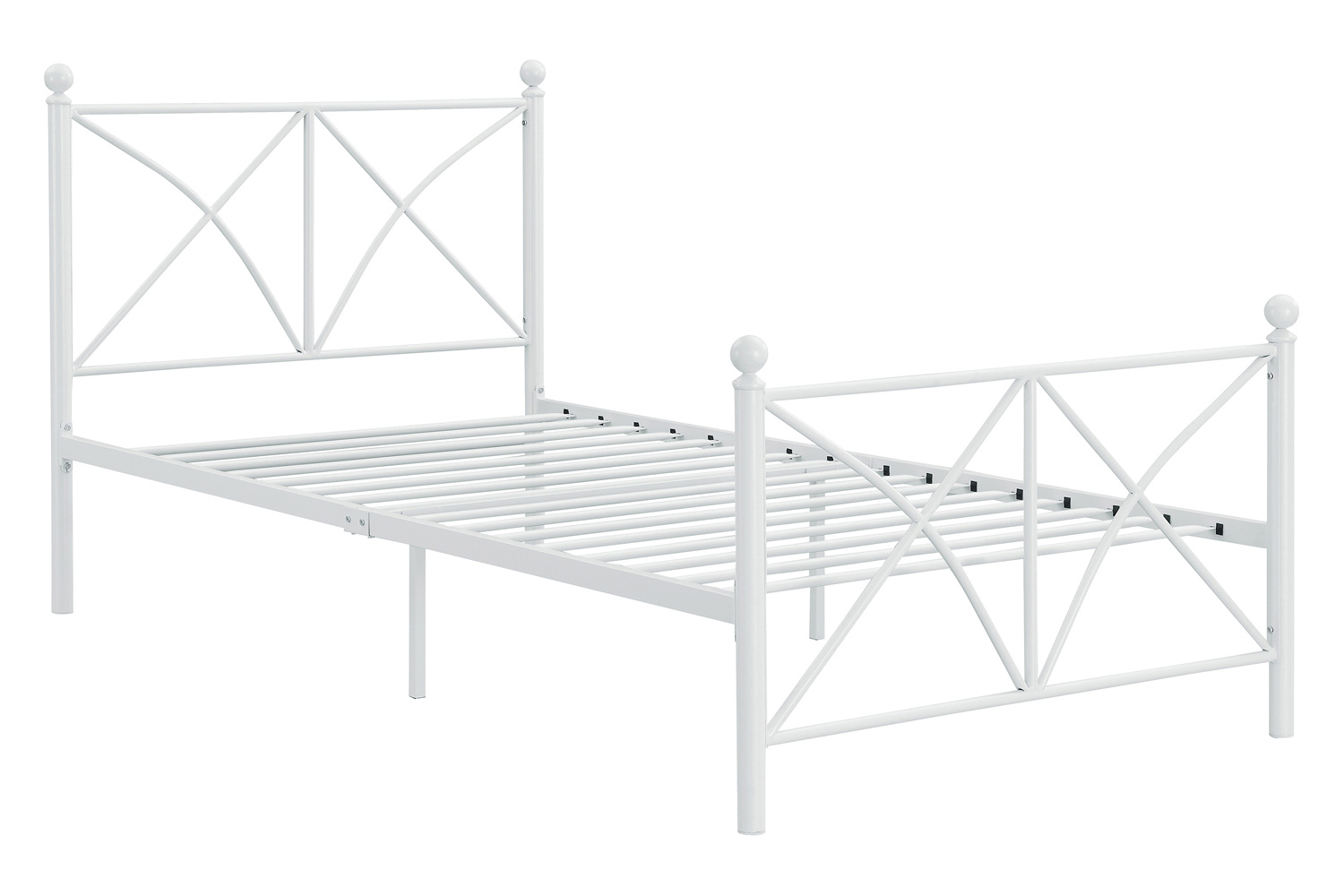 Coaster Hart Metal Platform Full Bed - Matte White