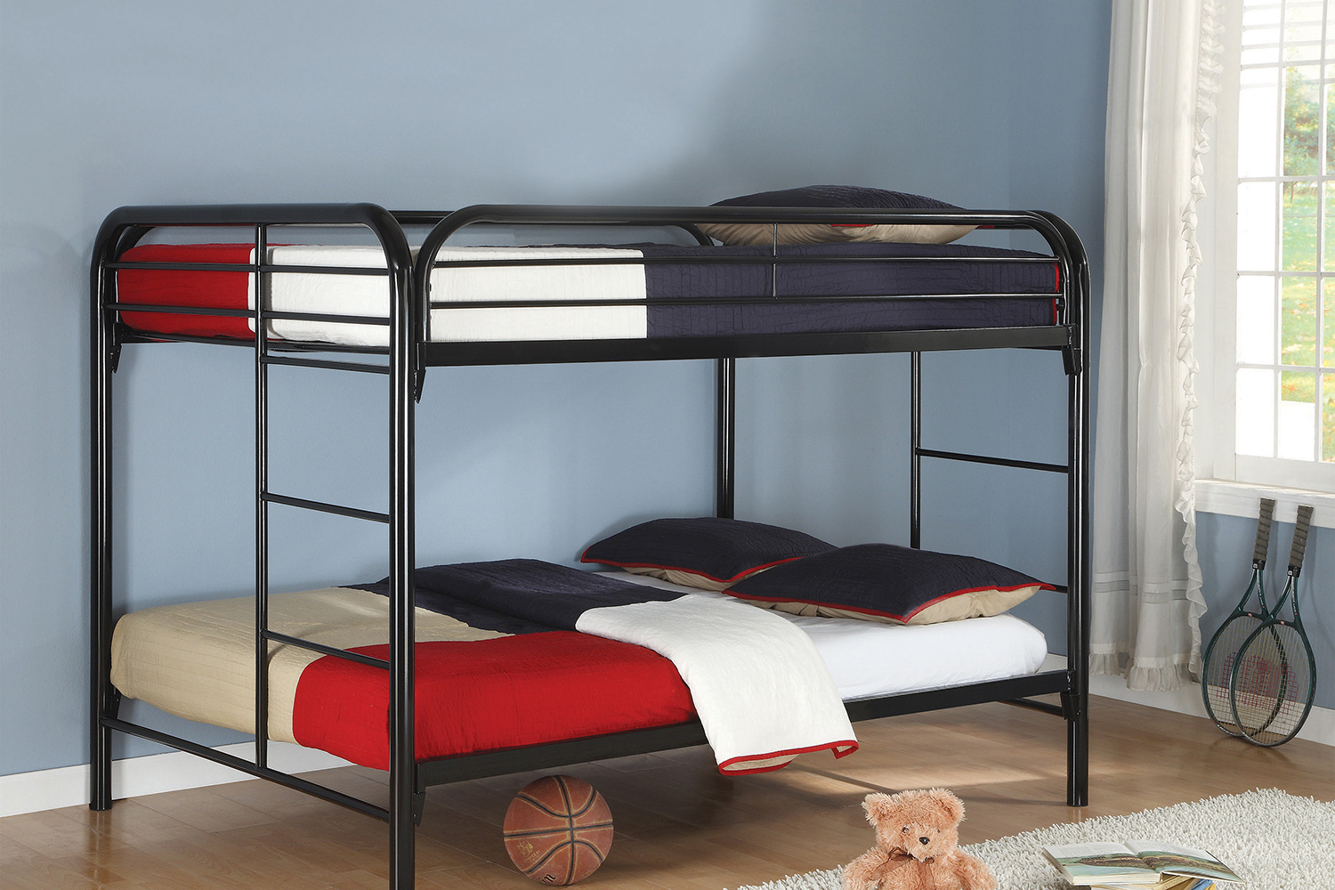 Coaster - Morgan Full Over Full Bunk Bed in Black