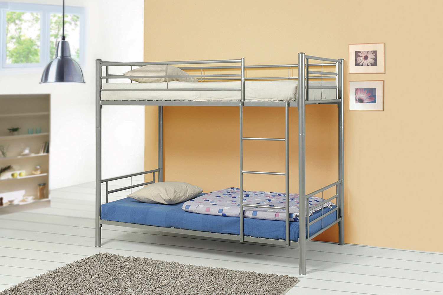 Coaster Hayward Twin Over Twin Bunk Bed - Silver