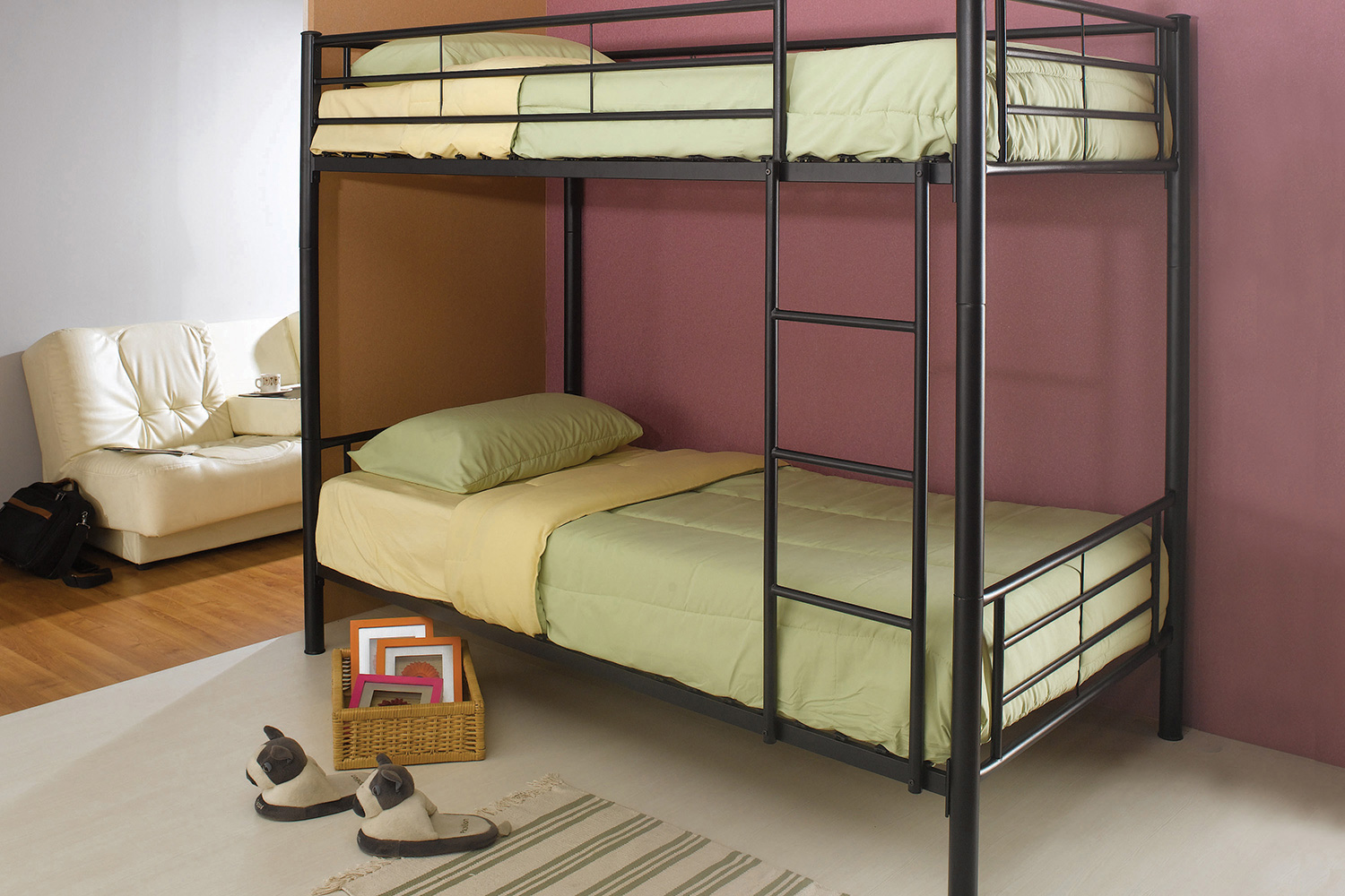 Coaster Hayward Twin Over Twin Bunk Bed - Silver