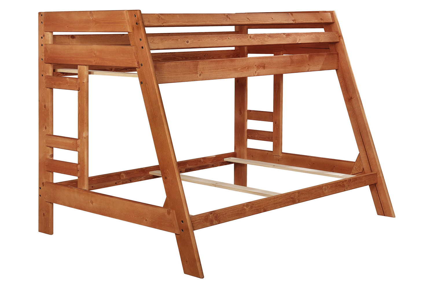 Coaster Wrangle Hill Twin Over Full Bunk Bed with Built-In Ladder - Amber Wash