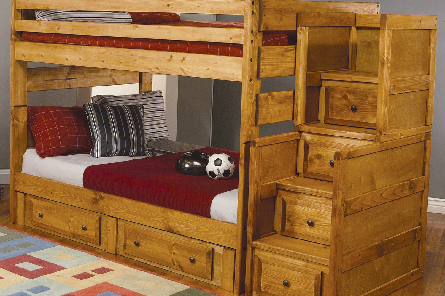 Coaster Wrangle Hill Full Over Full Bunk Bed - Amber Wash