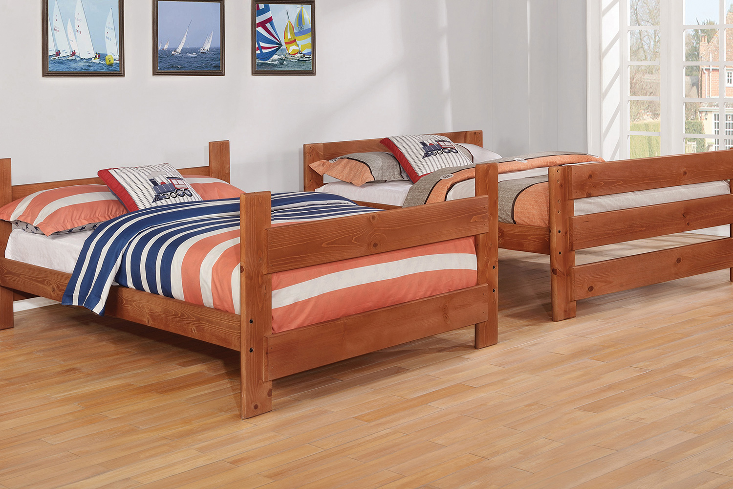 Coaster Wrangle Hill Full Over Full Bunk Bed - Amber Wash