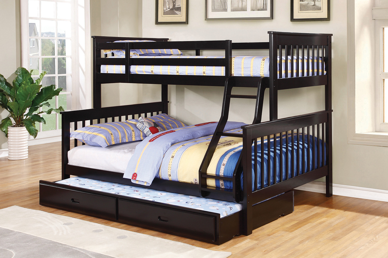 Coaster Chapman Twin Over Full Bunk Bed - Black