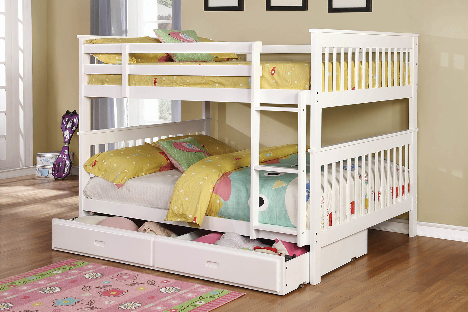 Coaster Chapman Full Over Full Bunk Bed - White