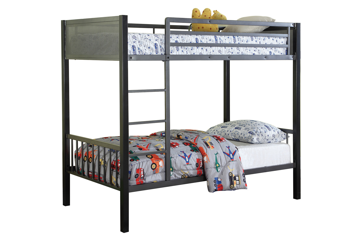 Coaster Meyers Twin Over Twin Metal Bunk Bed - Black/Gunmetal