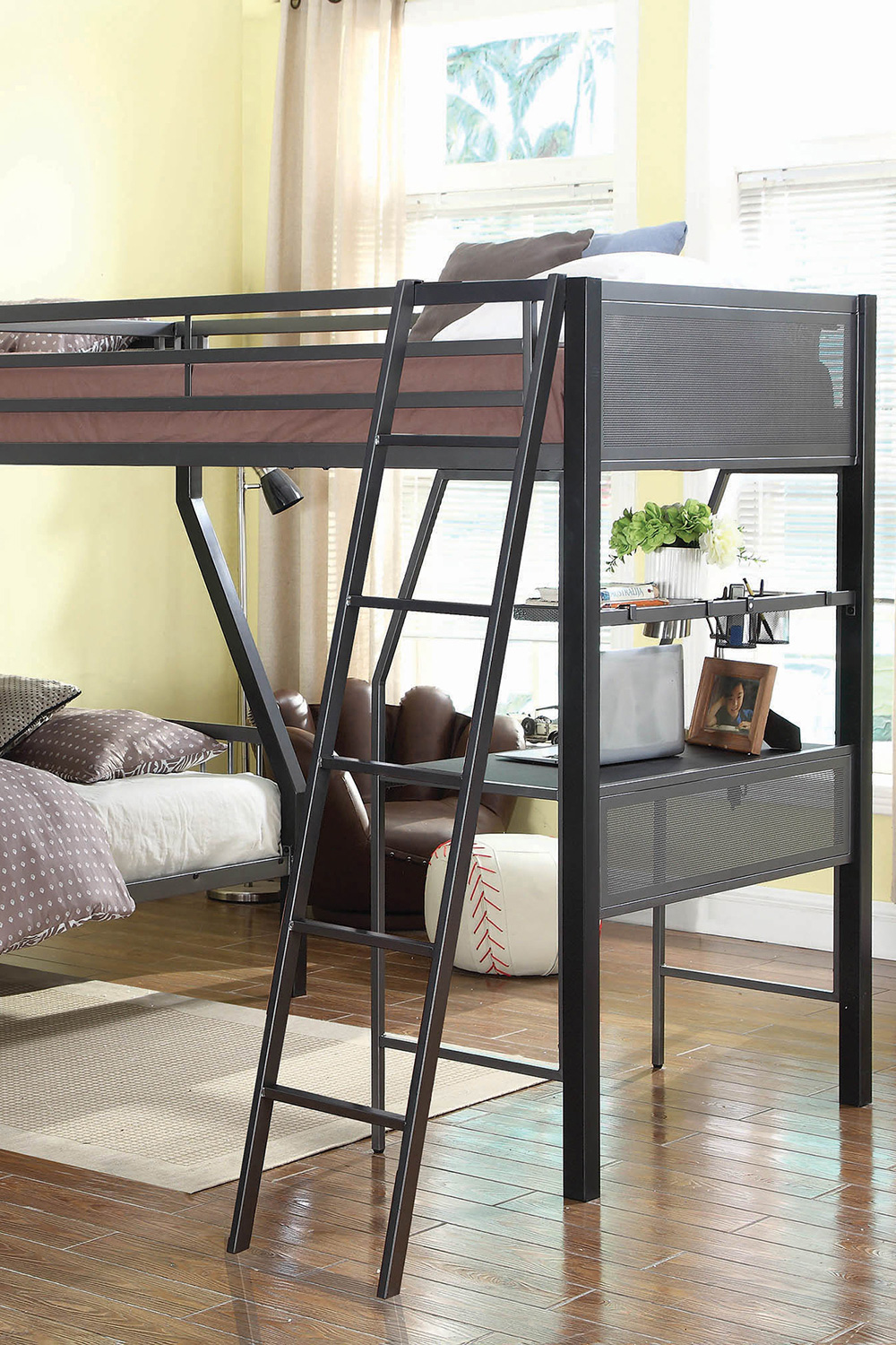 Coaster - Meyers Twin Loft Add-On in Black/Gunmetal