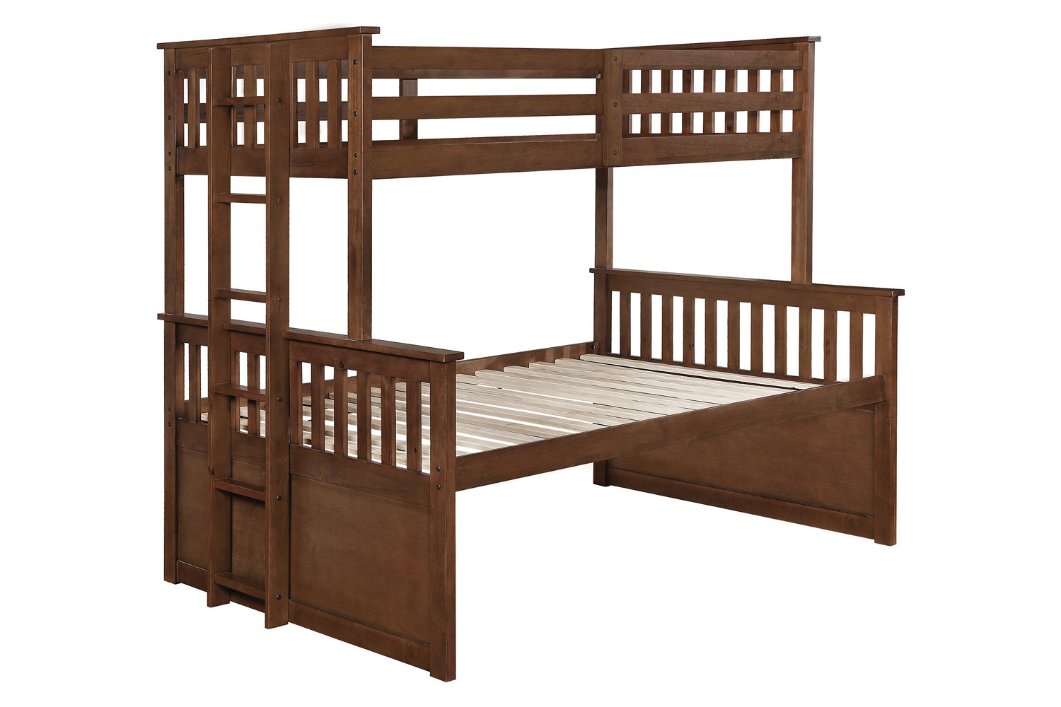 Coaster - Atkin Twin Extra Long Over Queen 3-Drawer Bunk Bed in Weathered Walnut