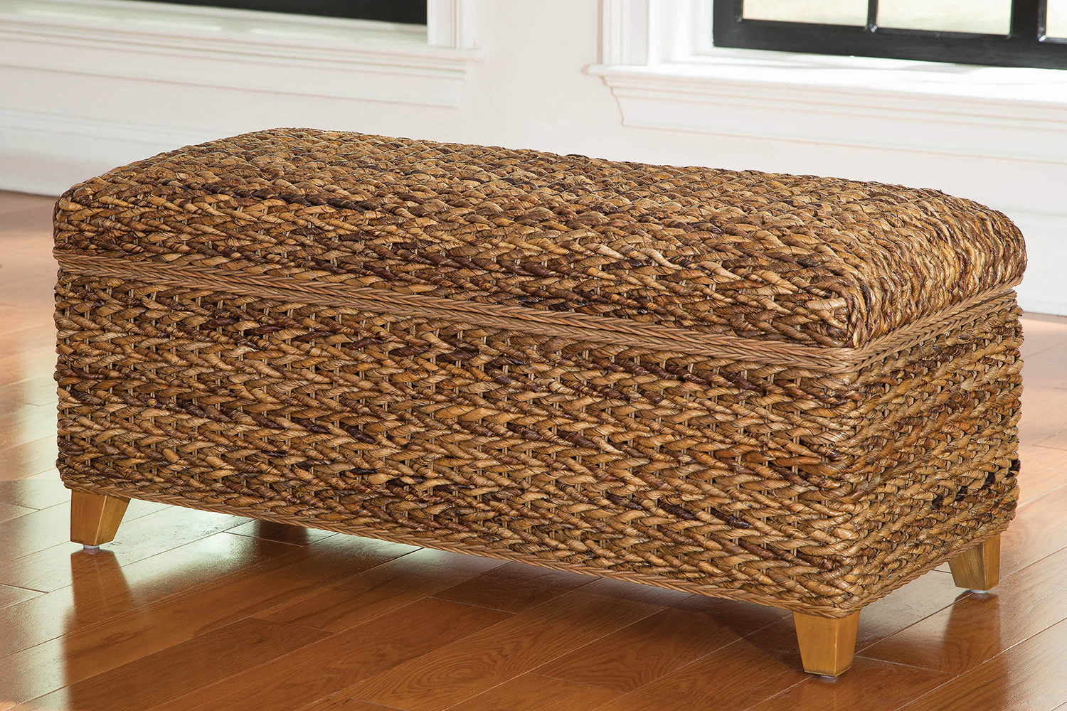 Coaster - Laughton Hand-Woven Storage Trunk in Amber