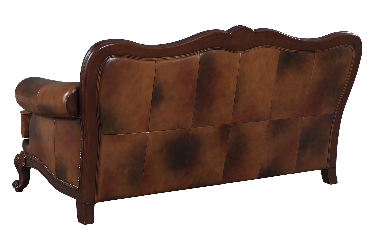 Coaster - Victoria Rolled Arm Sofa in Tri-Tone Brown