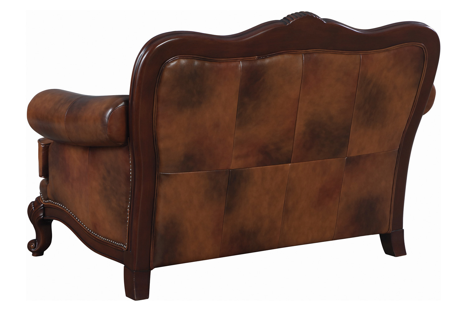 Coaster - Victoria Tufted Back Loveseat in Tri-Tone Brown