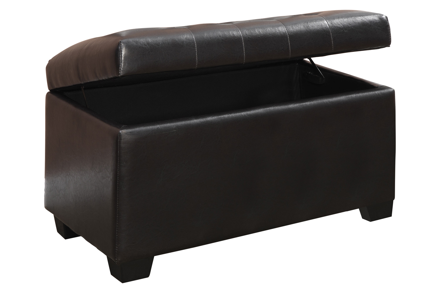 Coaster™ Button-Tufted Storage Ottoman - Dark Brown