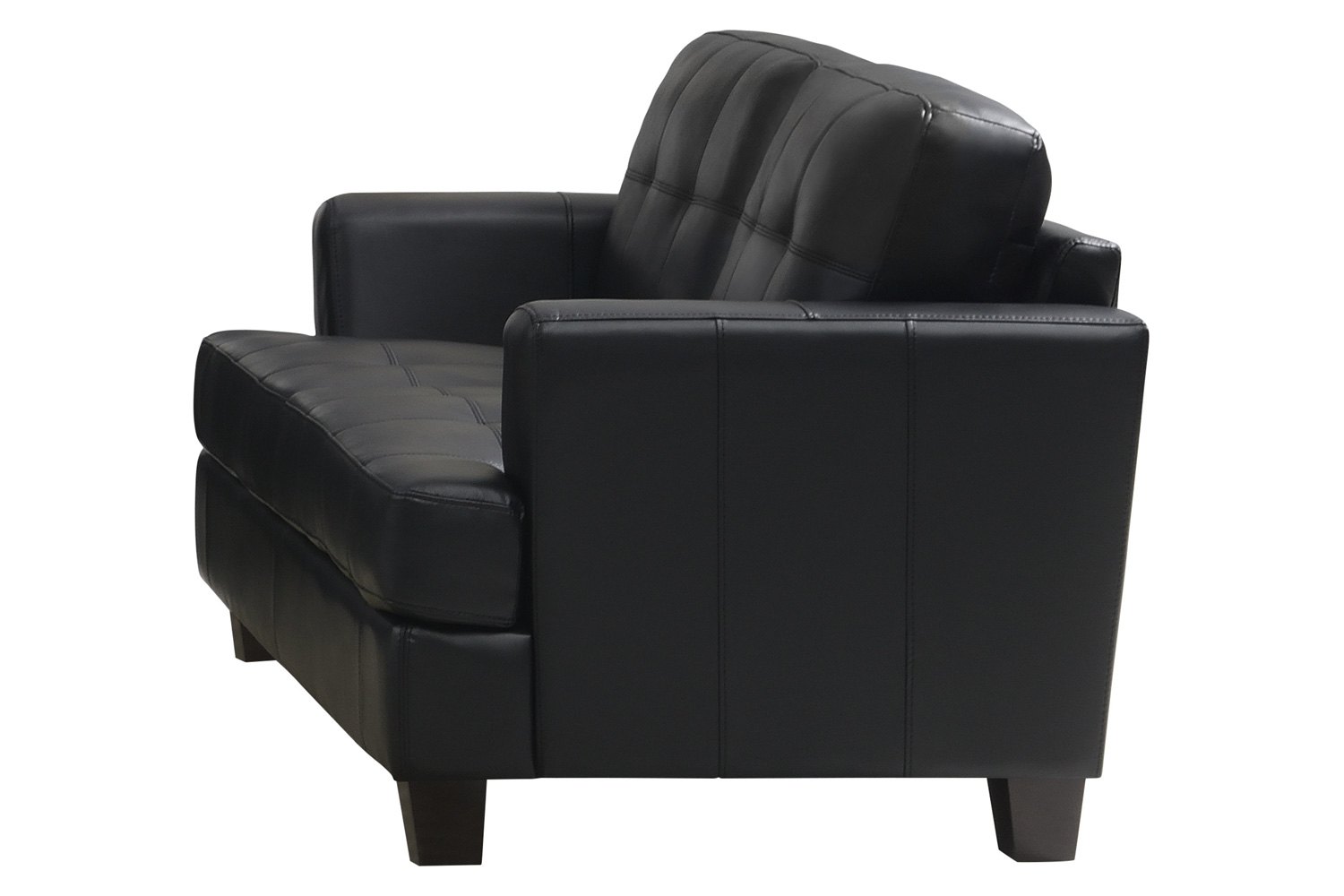 Coaster - Samuel Upholstered Tufted Loveseat in Black