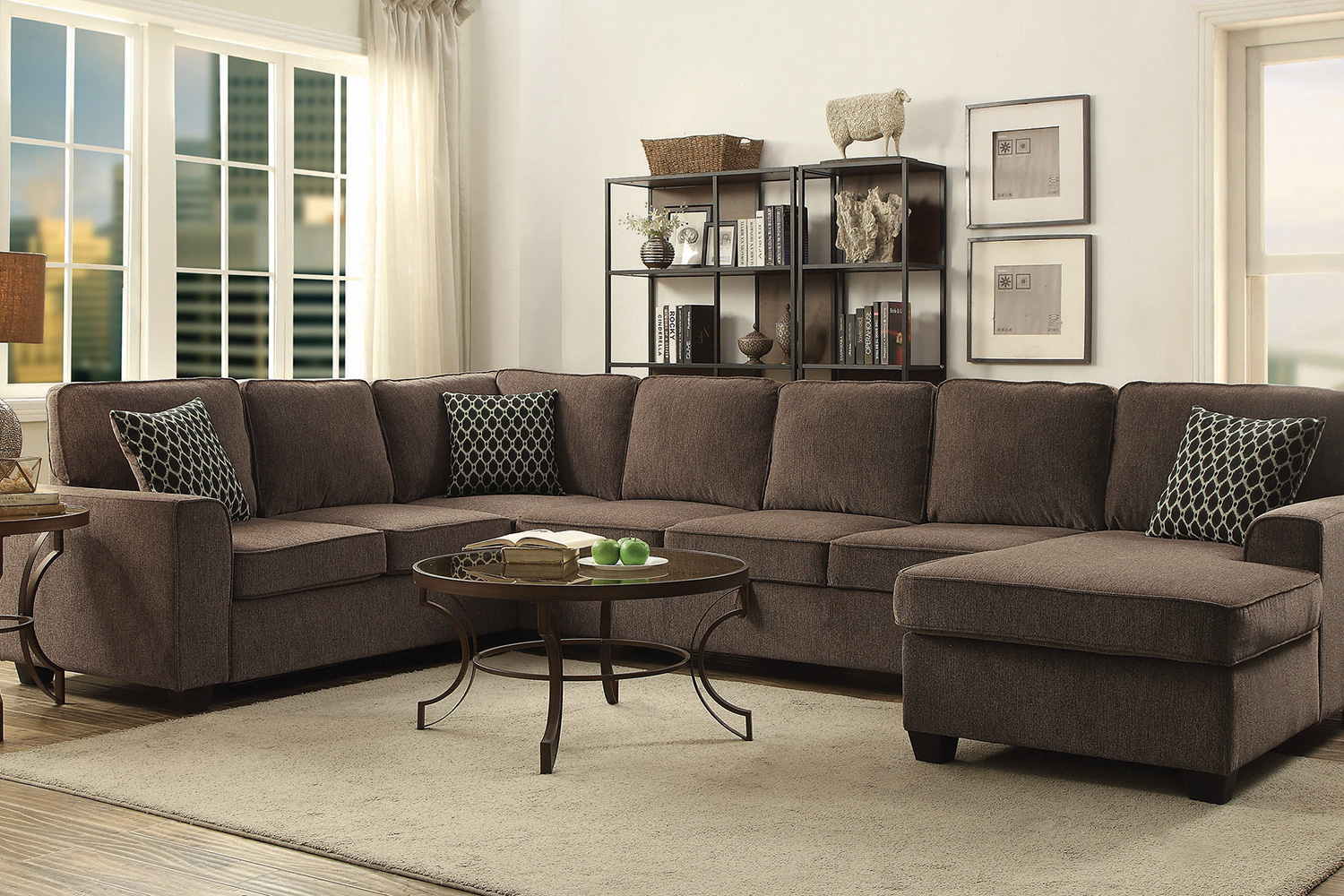 Coaster - Provence Storage Sectional in Brown