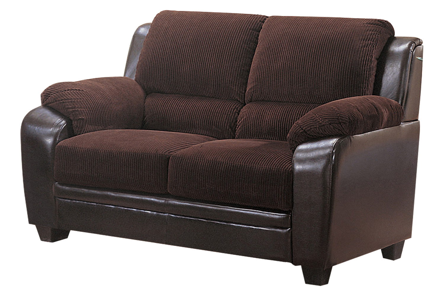 Coaster - Monika Upholstered Stationary Sofa in Chocolate