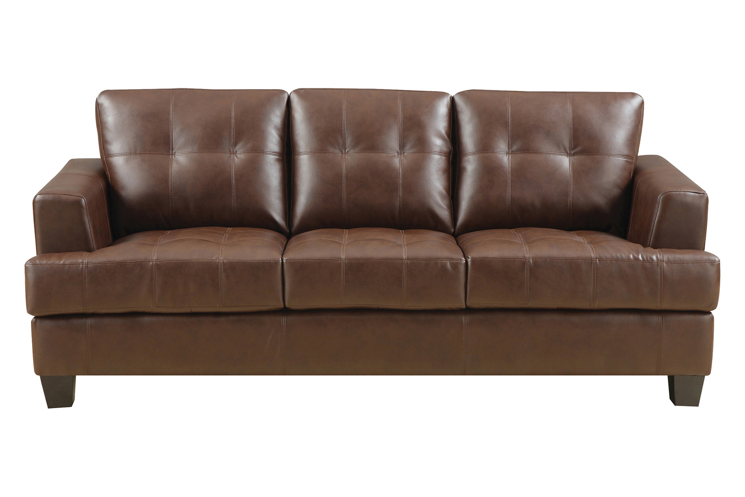 Coaster Samuel Tufted Sofa - Dark Brown