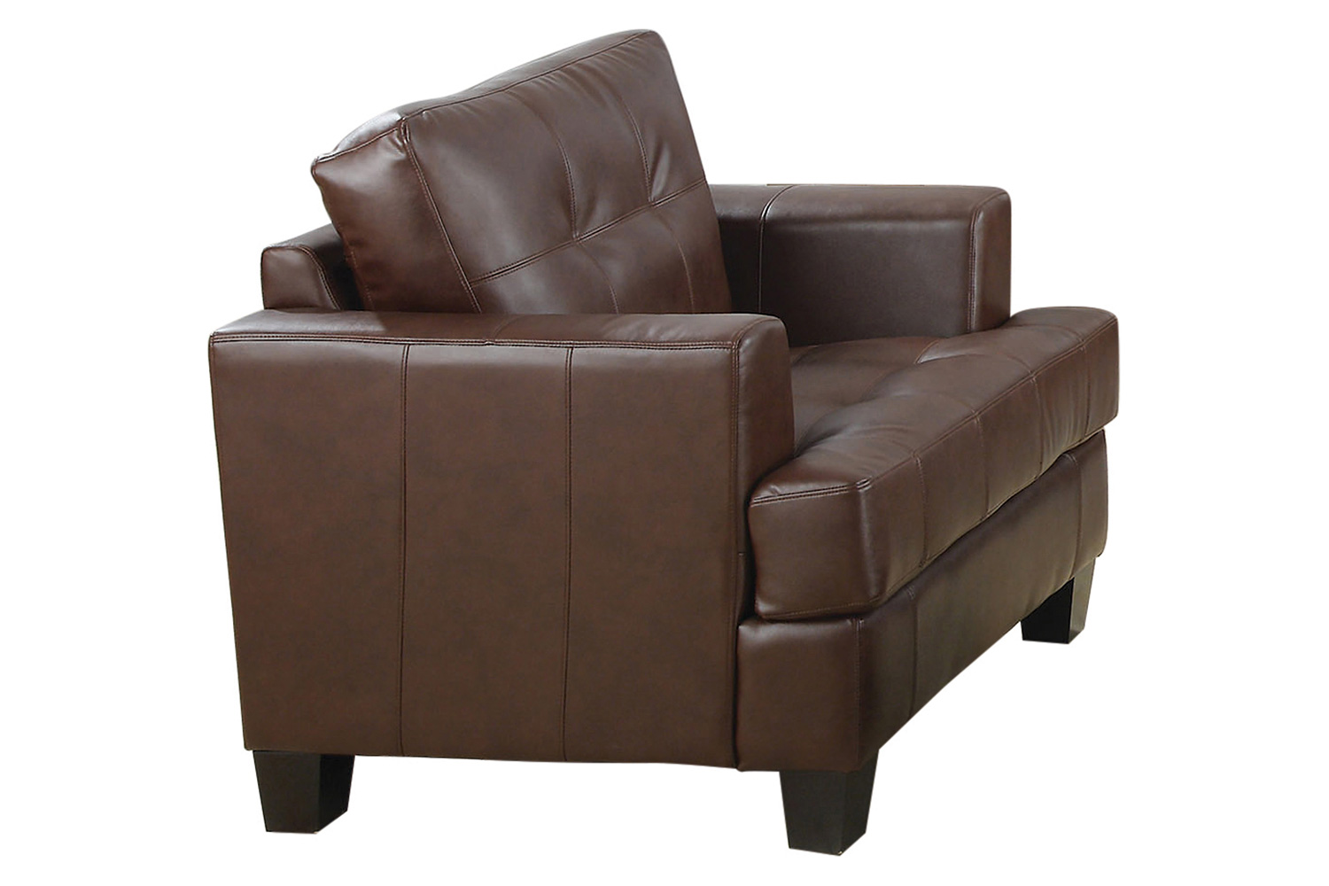 Coaster Samuel Tufted Sofa - Dark Brown