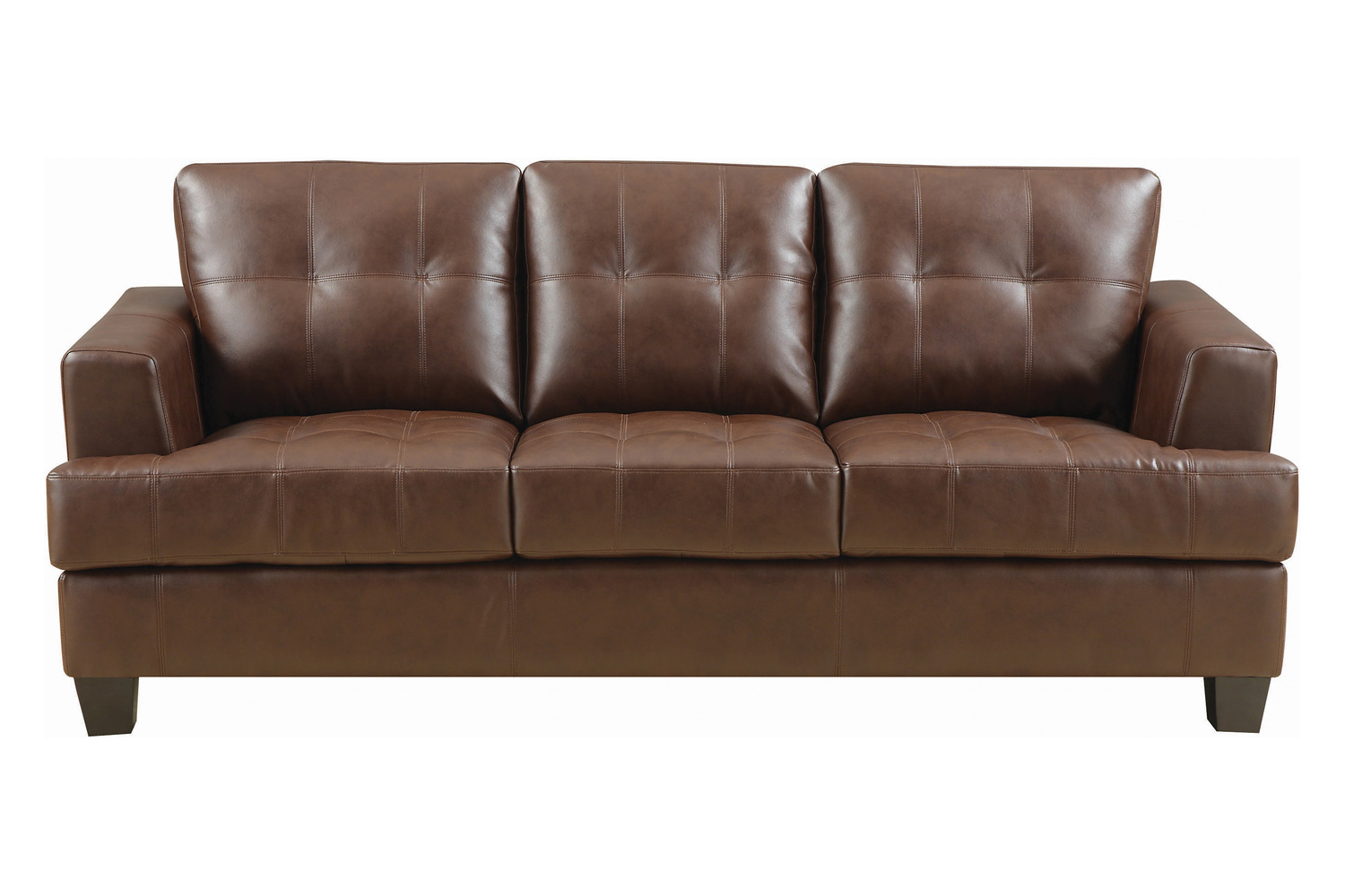 Coaster Samuel Tufted Sofa - Dark Brown