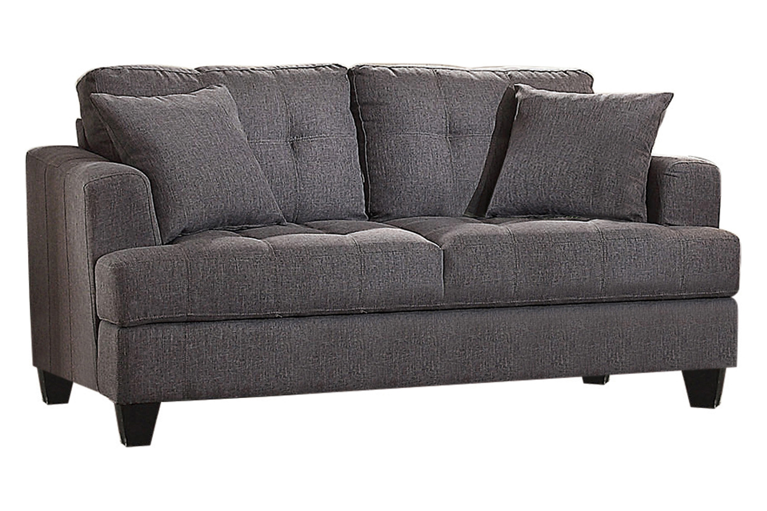 Coaster Samuel Tufted Sofa - Charcoal