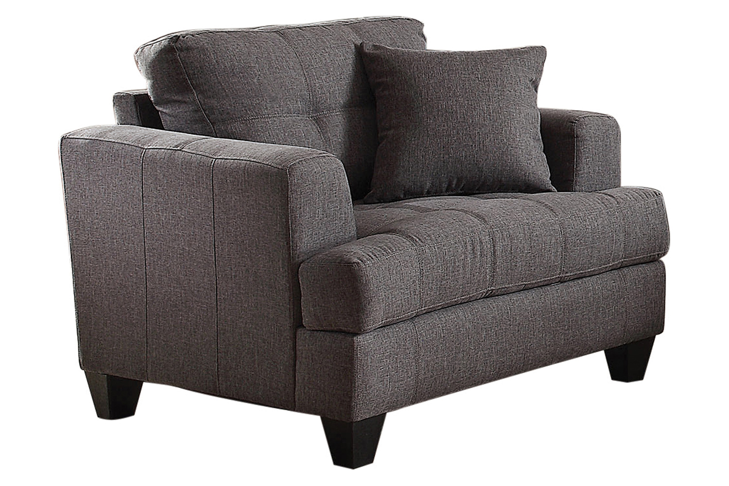 Coaster Samuel Tufted Sofa - Charcoal