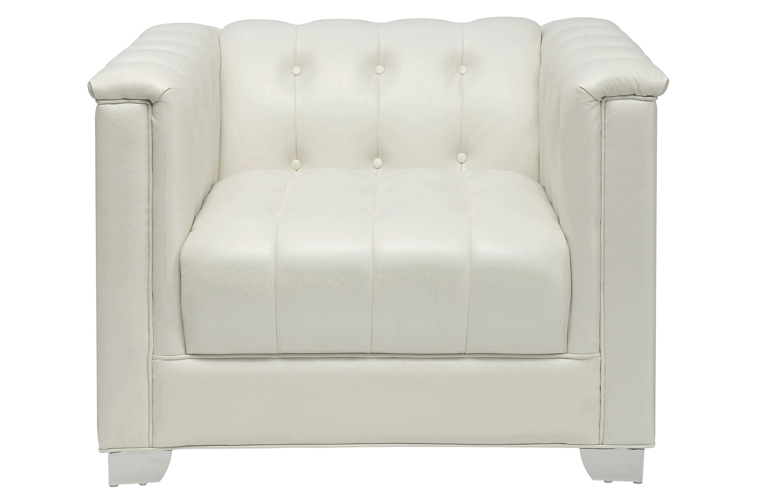 Coaster - Chaviano Tufted Upholstered Sofa in Pearl White