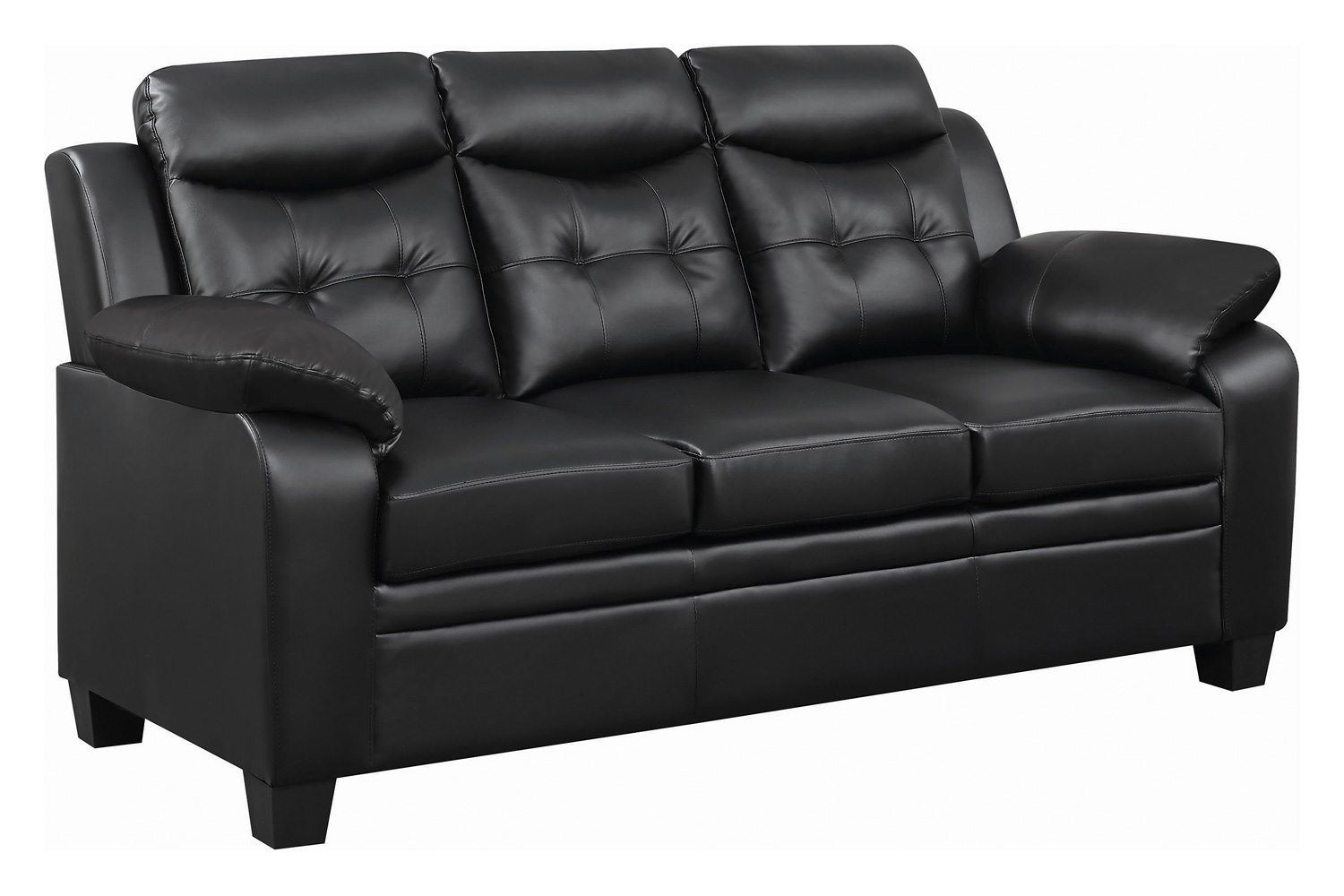 Coaster - Finley Tufted Upholstered Sofa in Black