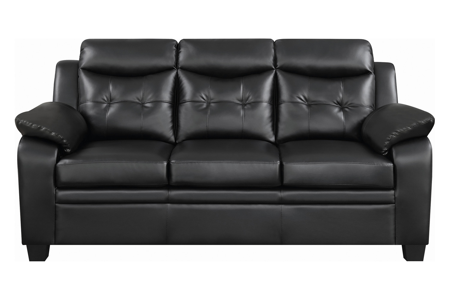 Coaster - Finley Tufted Upholstered Sofa in Black