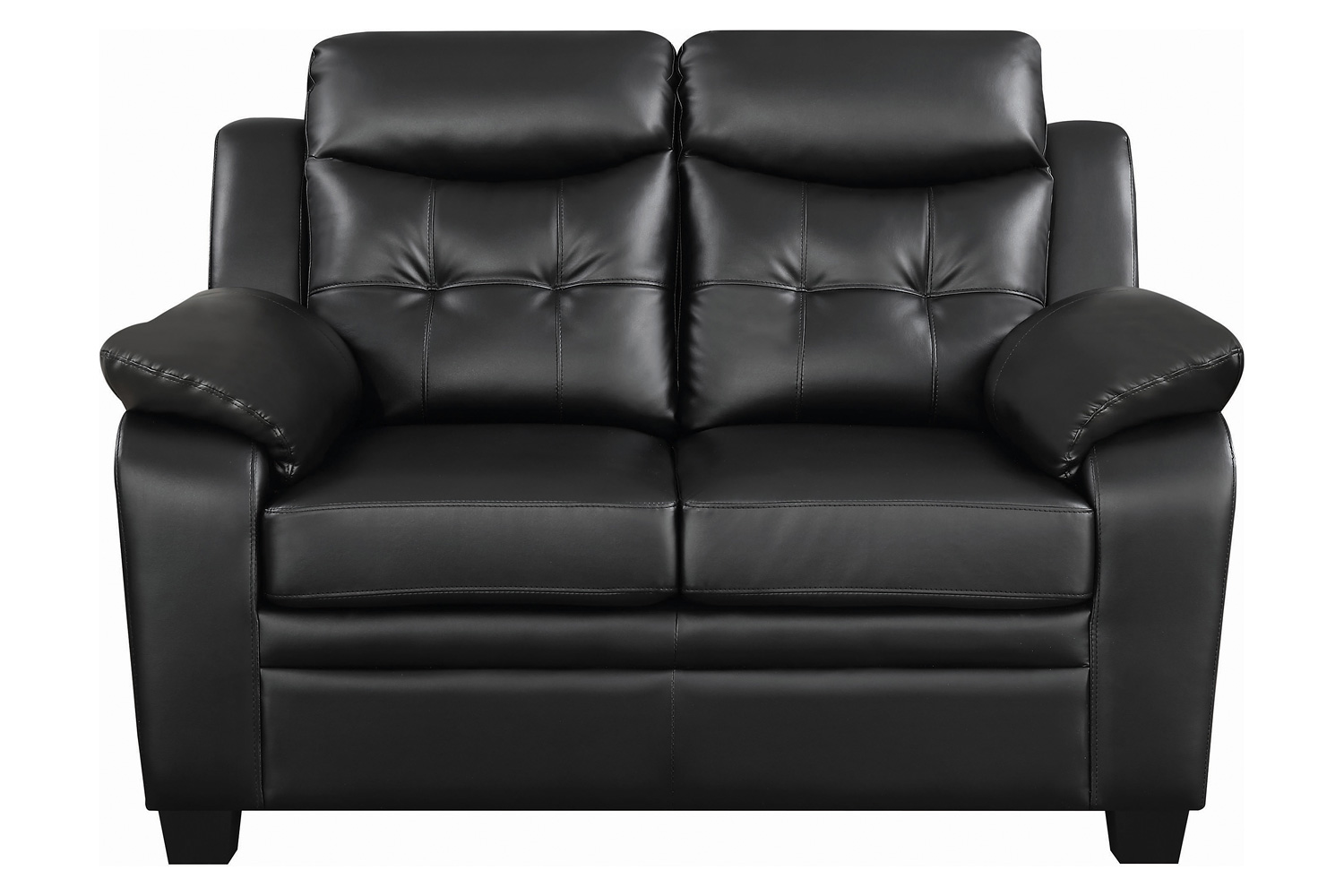 Coaster - Finley Tufted Upholstered Loveseat in Black