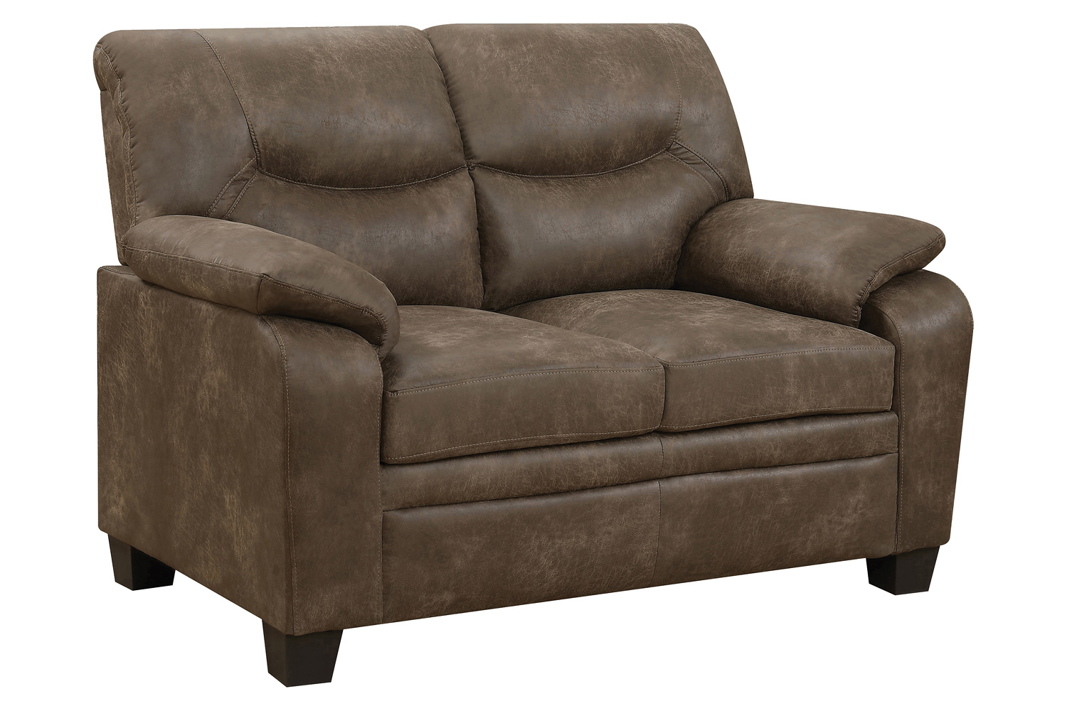 Coaster - Meagan Upholstered Sofa With Pillow Top Arms in Brown