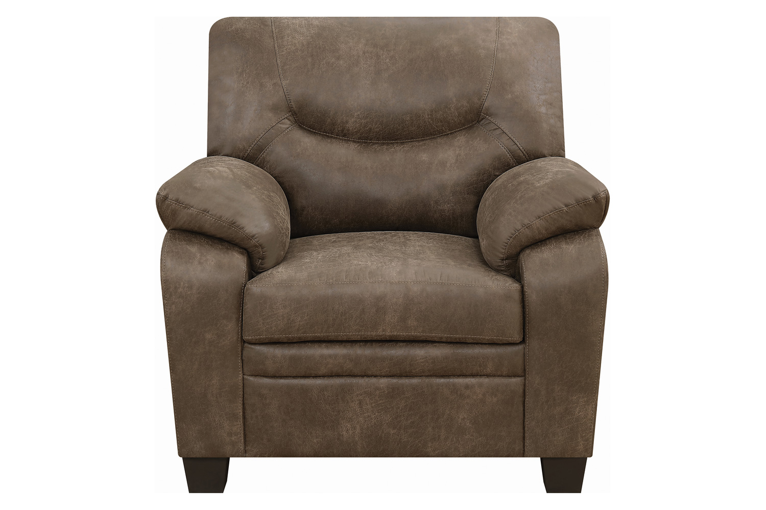 Coaster™ Meagan Upholstered Chair With Pillow Top Arms - Brown