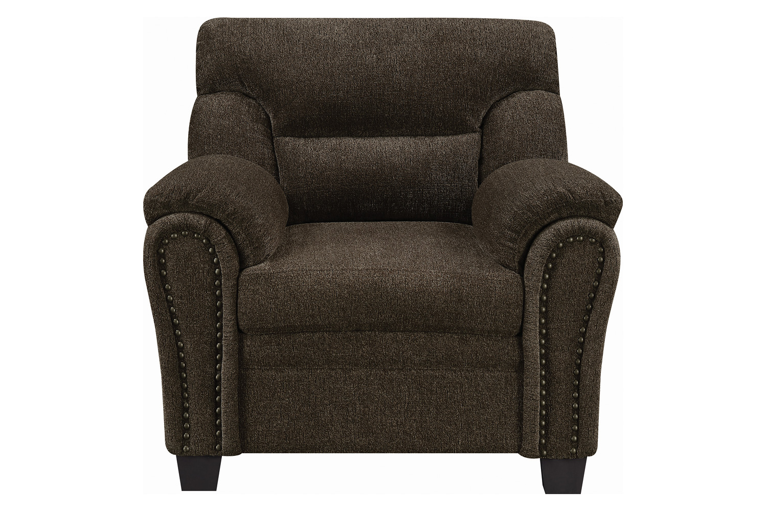 Coaster™ Clemintine Upholstered Chair with Nailhead Trim - Brown